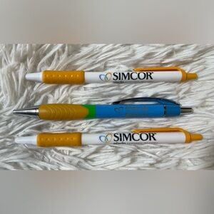 Simcor Drug Rep Pens Lot 3 Pharmaceutical Pharma Niacin Pens Black Ink All Work